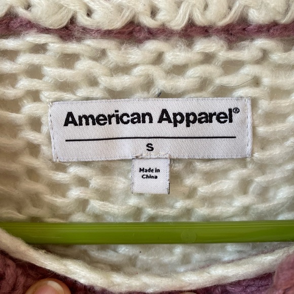 AMERICAN APPAREL striped drop shoulder sweater - Picture 2 of 4